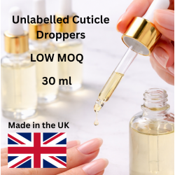 Unlabelled Cuticle Oil 30ml | Glass Dropper Bottles | UK Made